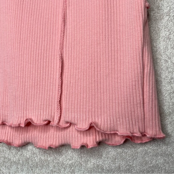 Bp. Nordstrom Ribbed Tank Top-Salmon-Women’s XS-Lettuce Edge/Hem-Summer-NEW-Cute - Picture 6 of 8